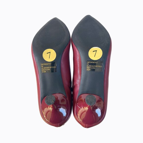 Madden Girl Burgundy Leather Ankle Boots 7 Kitten Heel Y2K 90s Vamp Dark Romance - Picture 8 of 10